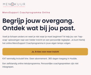 MenoSupport Coachprogramma